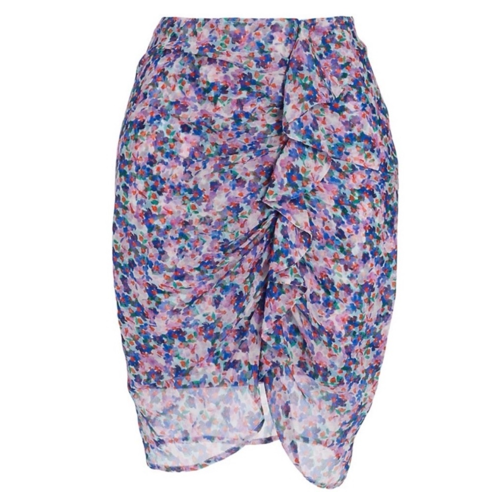 NWT Veronica Beard spencer ruffle silk Skirt, sz 2